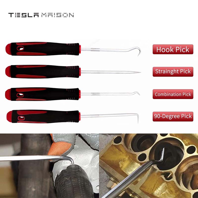 38-Piece Trim Removal Tool Kit For Tesla Interiors And Exterior Demolition -38 PCS RED---Tesla Maison