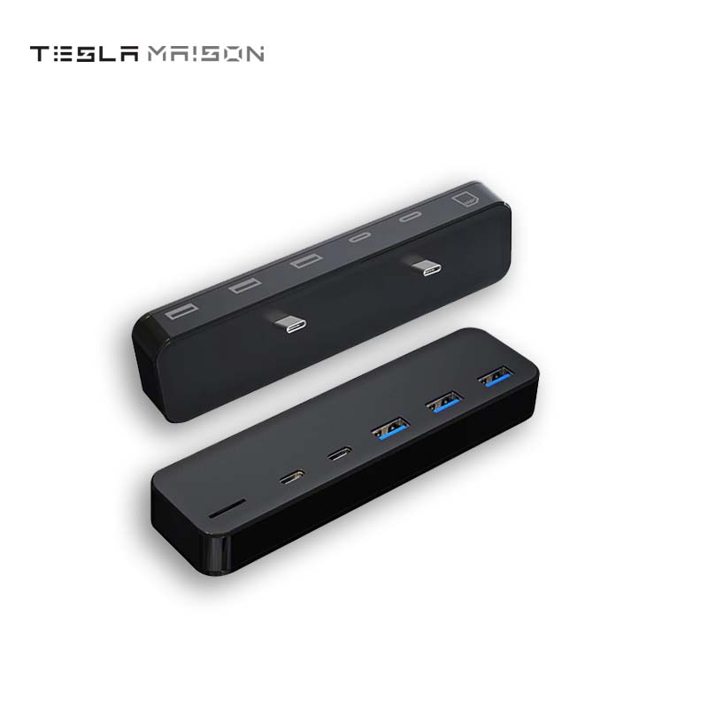 6-in-2 Tesla Model 3 Y USB Hub with Fast Charging - 27W Output ----Tesla Maison