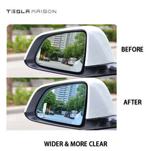 Load image into Gallery viewer, 800R Wide Angle Side Replacement Anti-Dazzle Mirror for Tesla Model 3 -White---Tesla Maison