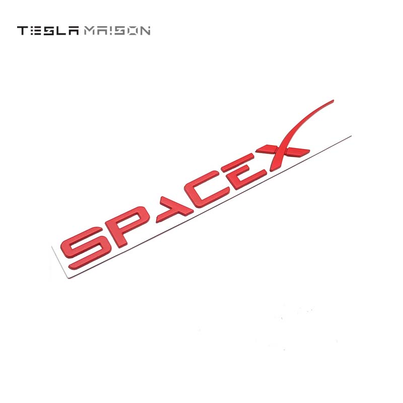Space X Zinc Alloy Sticker for Tesla Motors - Lightweight and Durable -Black---Tesla Maison