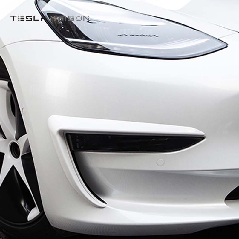 Tesla Model 3 ( 2017-2021 ) Front Blade Trim Sticker -Glossy Carbon---Tesla Maison