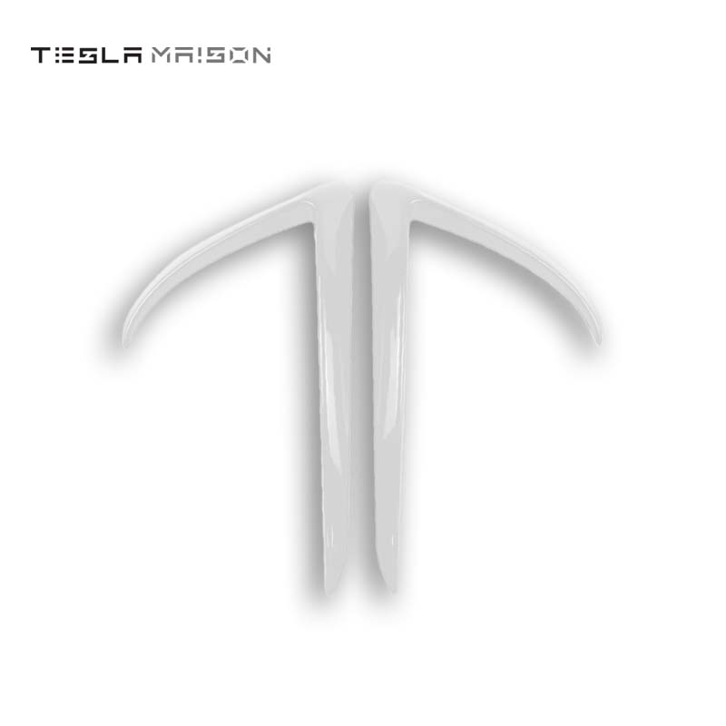Tesla Model 3 ( 2017-2021 ) Front Blade Trim Sticker -White---Tesla Maison