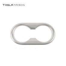 Load image into Gallery viewer, Tesla Model 3 and Model Y Three Rear Seat Cup Holder Trim Cover -Silver-Tesla Model 3 &amp; Tesla Model Y--Tesla Maison