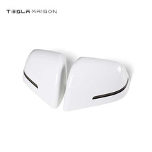 Load image into Gallery viewer, Tesla Model 3 Mirror Cover With LED Turn Signal Rear View Mirror Cover -White---Tesla Maison