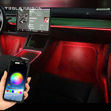 Load image into Gallery viewer, Tesla Model 3 &amp; Model Y Interior Ambient LED Strip Lights with App Controller -Set A---Tesla Maison
