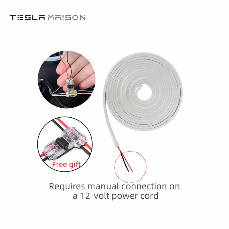 Tesla Model 3 & Model Y Trunk Ambient Lights Upgrade LED Strip - 5M(16.4ft) -No charger-Red Lights--Tesla Maison