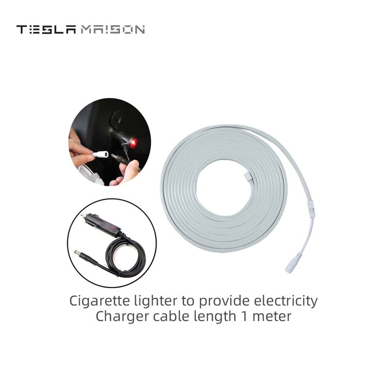 Tesla Model 3 & Model Y Trunk Ambient Lights Upgrade LED Strip - 5M(16.4ft) -with charger-Red Lights--Tesla Maison