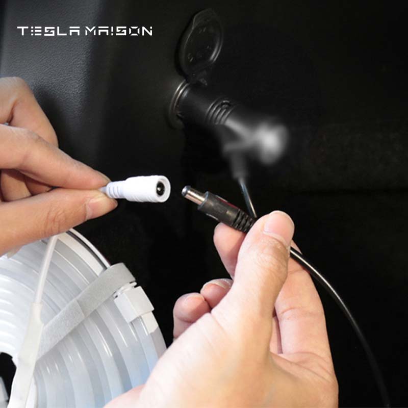 Tesla Model 3 & Model Y Trunk Ambient Lights Upgrade LED Strip - 5M(16.4ft) -with charger-Red Lights--Tesla Maison