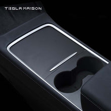 Load image into Gallery viewer, Tesla Model 3/Y 2021-2022 Center Console Panel Decor Sticker -Matte Black---Tesla Maison