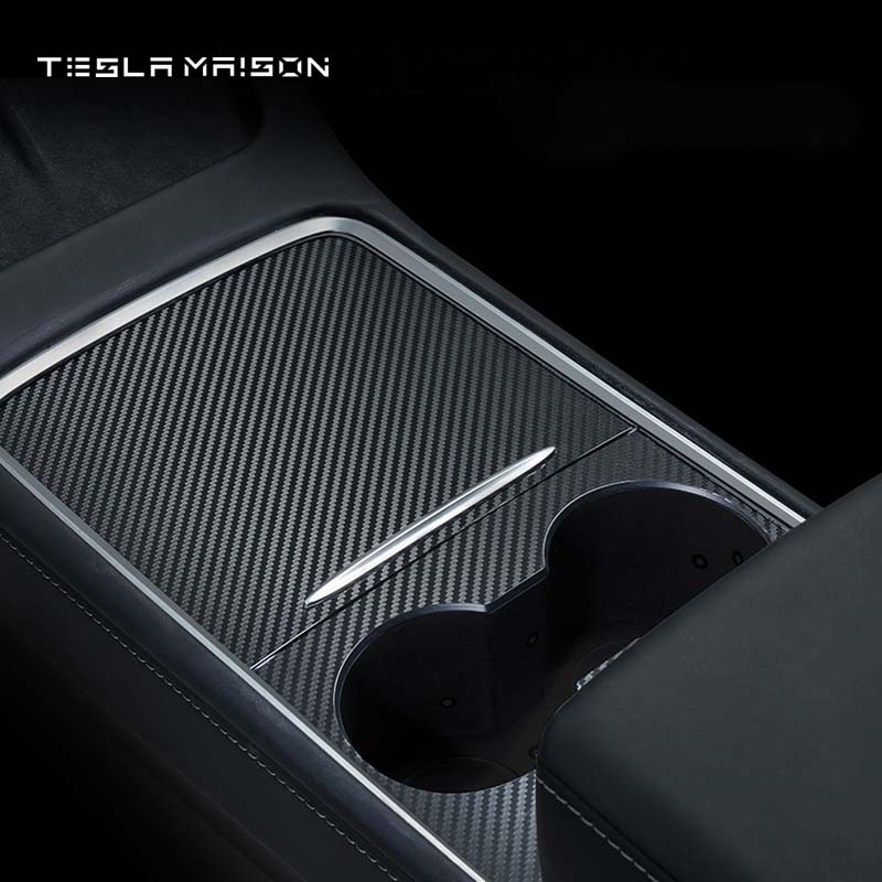 Tesla Model 3/Y 2021-2022 Center Console Panel Decor Sticker -Matte Carbon---Tesla Maison