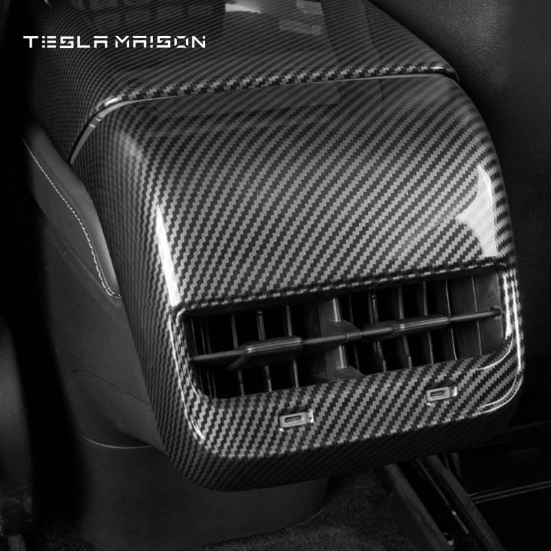 Tesla Model 3/Y Armrest & Backseat Air Vent Cover Suit -Carbon Fibre 3 YSuit---Tesla Maison