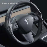 Tesla Model 3/Y/S/X Carbon Fiber Pattern Steering Wheel Cover