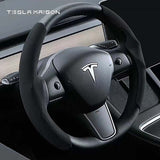 Tesla Model 3/Y/S/X Ultra-thin Non-slip Suede Steering Wheel Cover