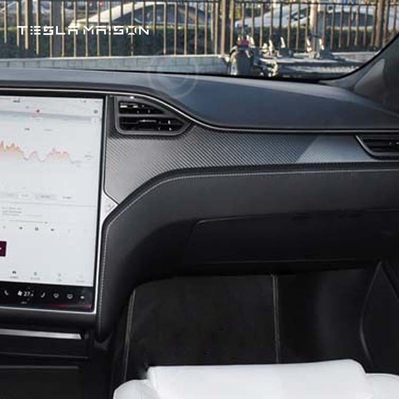 Tesla Model S 2013 - 2022 Polyester Front Dashboard Cover -Black Edge-Left Hand Drive--Tesla Maison