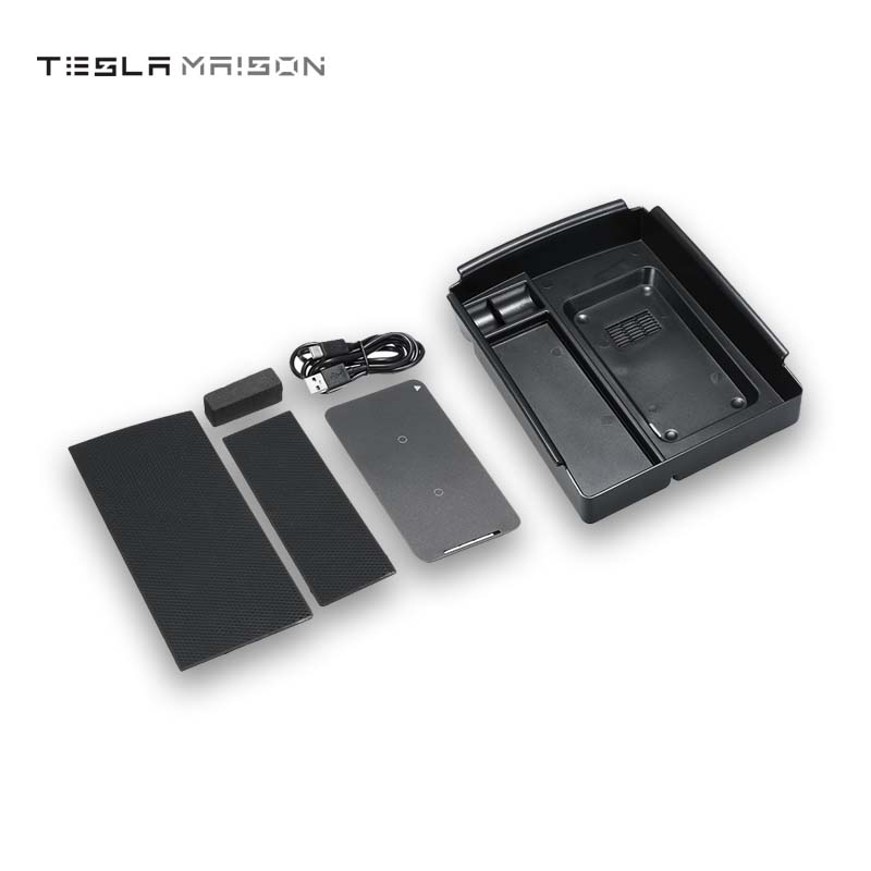 Tesla Model S/X 2016-2020 Console Organizer With Wireless Charger ----Tesla Maison