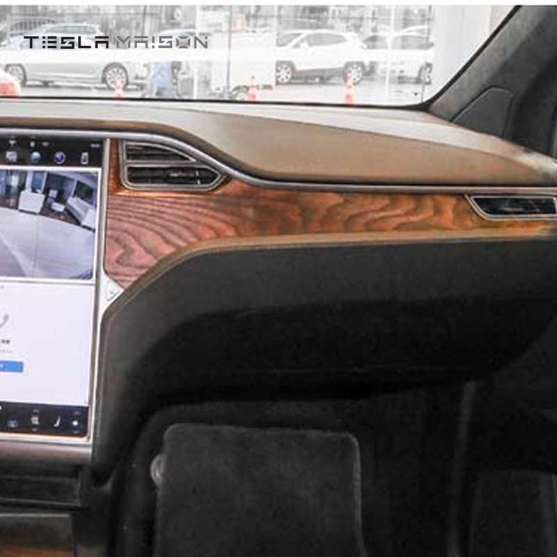 Tesla Model X 2016 - 2022 Polyester Front Dashboard Cover -Black Edge-Left Hand Drive--Tesla Maison