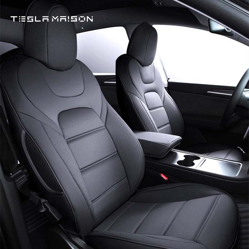 Tesla Model X Premium Nappa Leather Seat Cover -Black-7 Seats-Tesla Model S Full Surround Seat Covers-Tesla Maison