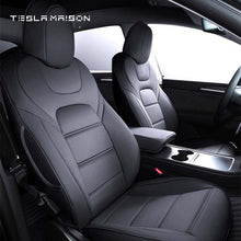 Load image into Gallery viewer, Tesla Model X Premium Nappa Leather Seat Cover -Black-7 Seats-Tesla Model S Full Surround Seat Covers-Tesla Maison