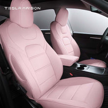 Load image into Gallery viewer, Tesla Model X Premium Nappa Leather Seat Cover -Pink-7 Seats-Tesla Model S Full Surround Seat Covers-Tesla Maison