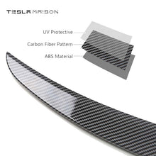 Load image into Gallery viewer, Tesla Model Y (2019-2023) Performance Carbon Fiber Texture Performance Rear Spoiler -Gloss Carbon---Tesla Maison