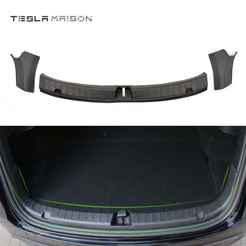 Tesla Model Y 2020-2022 Rear Trunk Sill Plate TPE Rubber Protector -Two Sides-Tesla Model Y 2020-2022--Tesla Maison