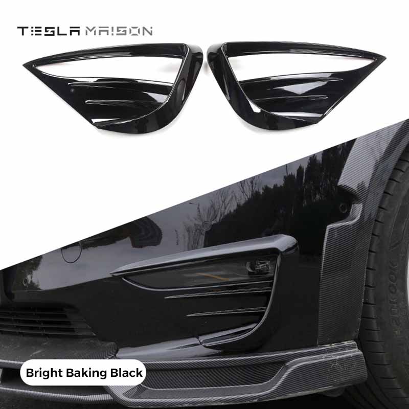 Tesla Model Y 2020-2023 Spoiler Blade Fog Lamp Cover -Gloss black---Tesla Maison