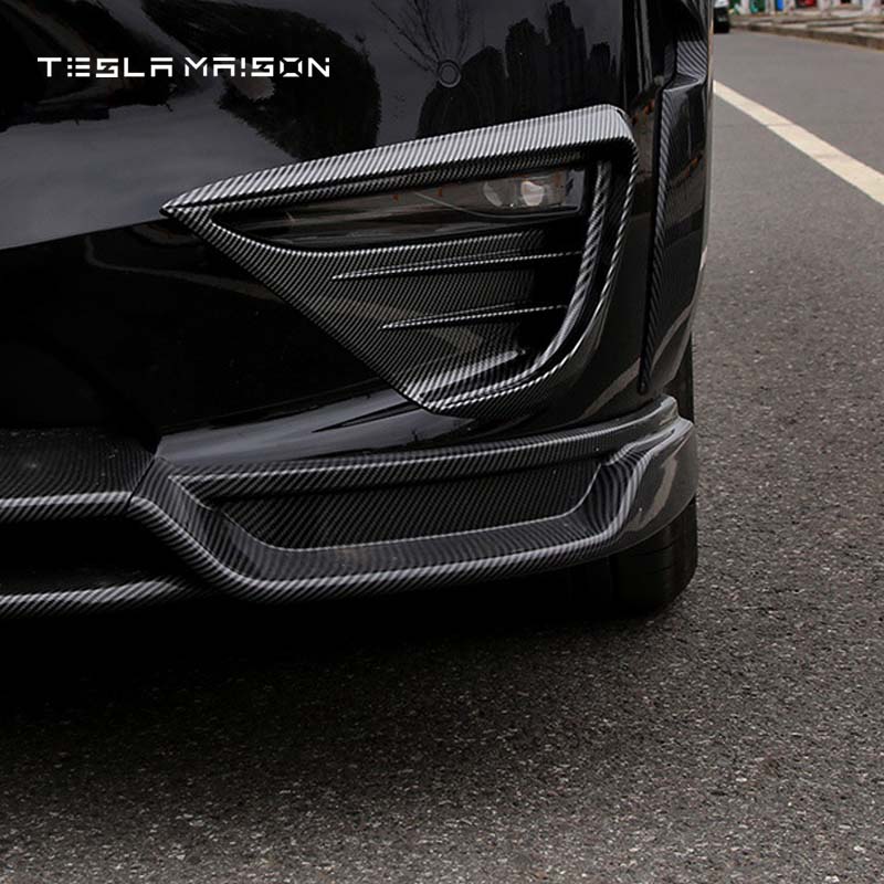 Tesla Model Y 2020-2023 Spoiler Blade Fog Lamp Cover -Gloss carbon---Tesla Maison