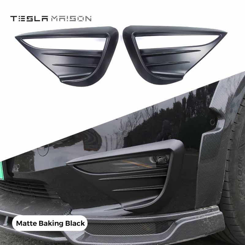 Tesla Model Y 2020-2023 Spoiler Blade Fog Lamp Cover -Matte black---Tesla Maison