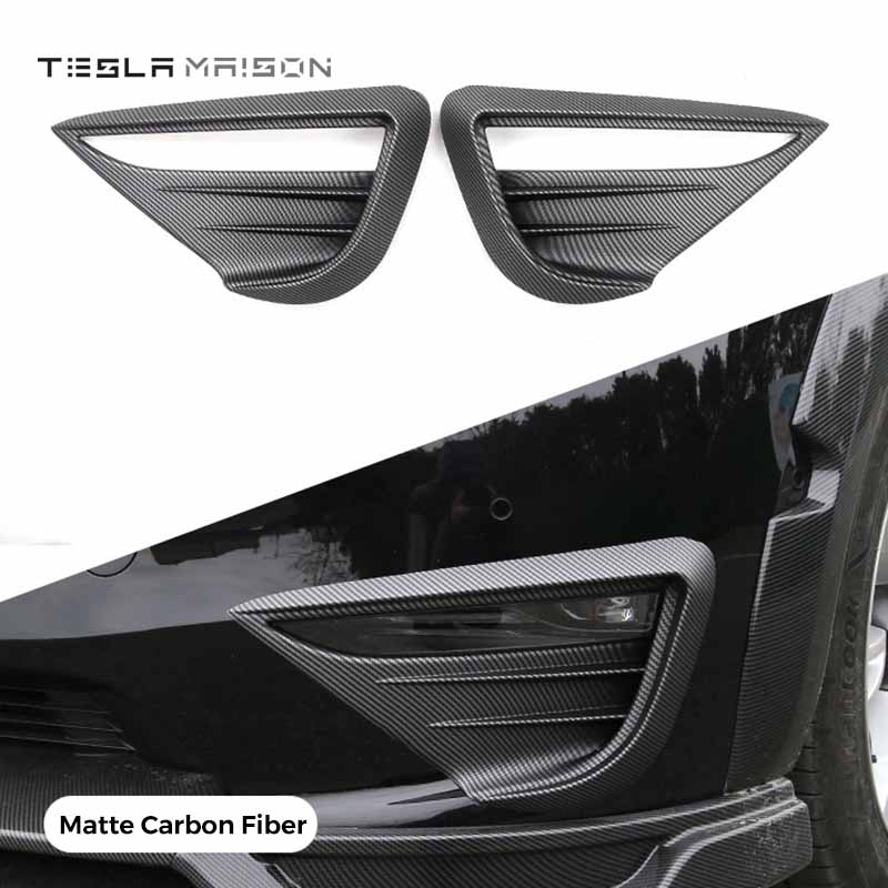 Tesla Model Y 2020-2023 Spoiler Blade Fog Lamp Cover -Matte carbon---Tesla Maison