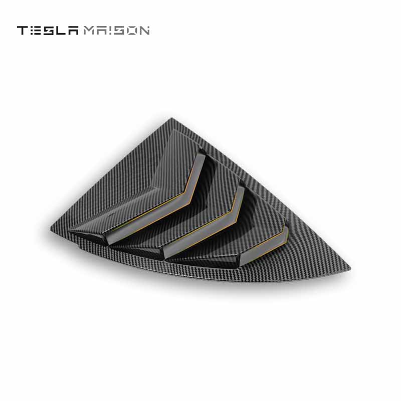 Tesla Model Y 2021-2022 Creative Rear Triangle Window Stickers ( 2 Pieces ) -2pcs Matte carbon---Tesla Maison