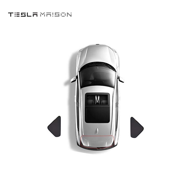 Tesla Model Y 2021-2022 Privacy And Thermal Insulated Sunshades -2pcs/Door Triangle Windows-Tesla Model Y 2021-2022--Tesla Maison