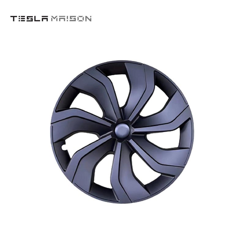 Tesla Model Y Full Cover Wheel Hub Caps - 19" inch (4 Pcs) - Style 5 Matte Black ----Tesla Maison