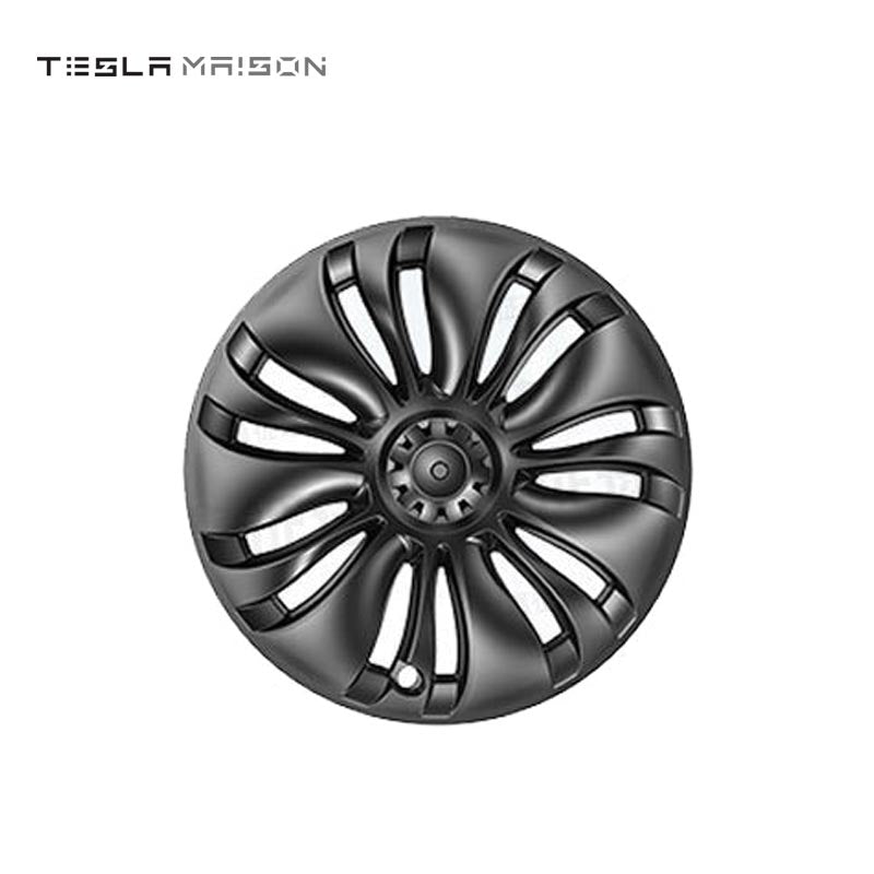 Tesla Model Y Full Coverage Wheel Hub Caps - 19" inch (4 Pcs) - Style 1 Gun Grey ----Tesla Maison
