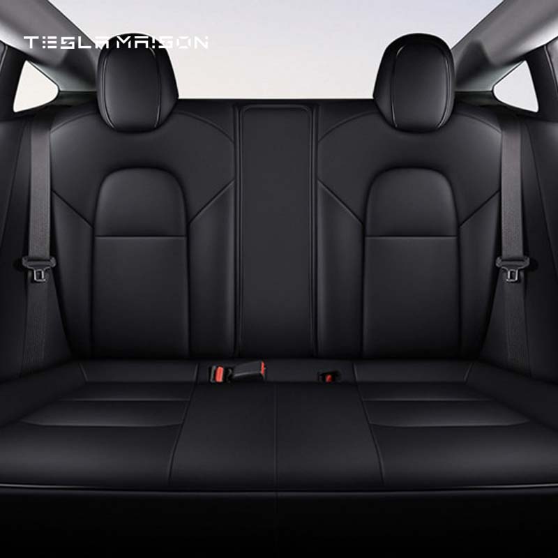 Tesla Model Y Multi-Color Nappa Leather Seat Cover -Black-5 Seats cover-For Model Y|Full Surround-Tesla Maison