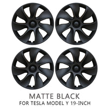 Load image into Gallery viewer, Tesla Model Y Wheel Cover Trim Hub Caps - 19&quot; inch (4 Pcs) - Style 2 Matte Black ----Tesla Maison