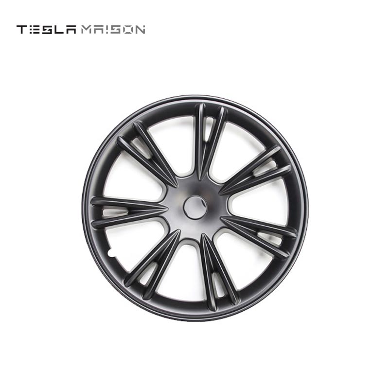 Tesla Model Y Wheel Cover Trim Hub Caps - 19" inch (4 Pcs) - Style 3 Matte Black ----Tesla Maison