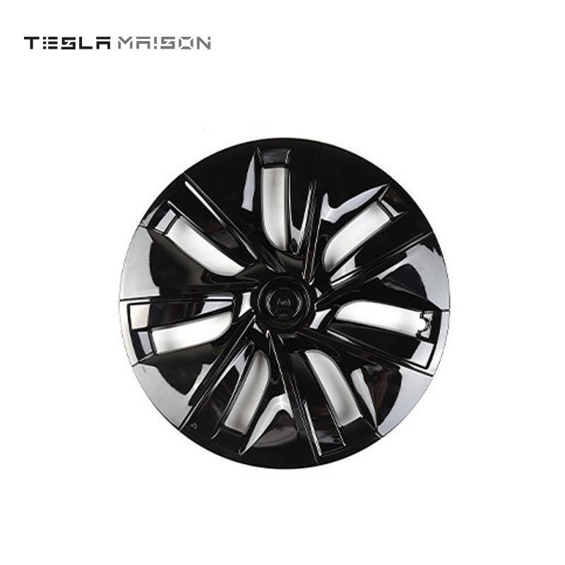 Tesla Model Y Wheel Trim Hub Caps - 19" inch (4 Pcs) - Style 7 Gloss Black ----Tesla Maison